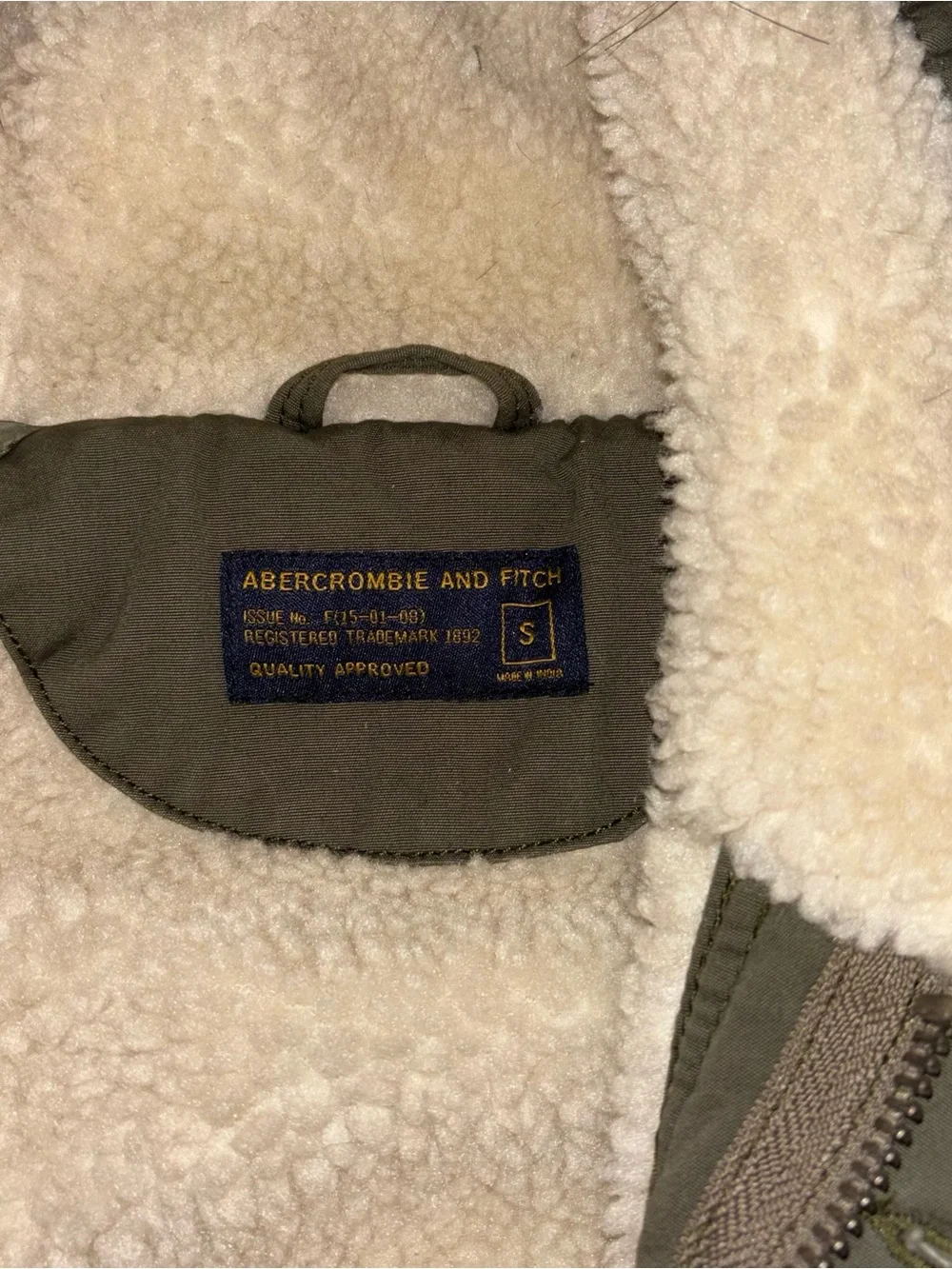 Abercrombie & Fitch Men’s Faux Fur Parka Jacket size Small